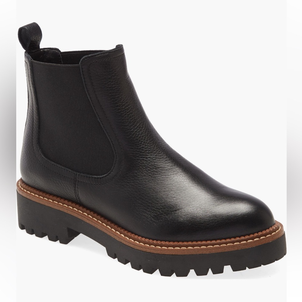 Caslon Black Leather Chelsea Boots